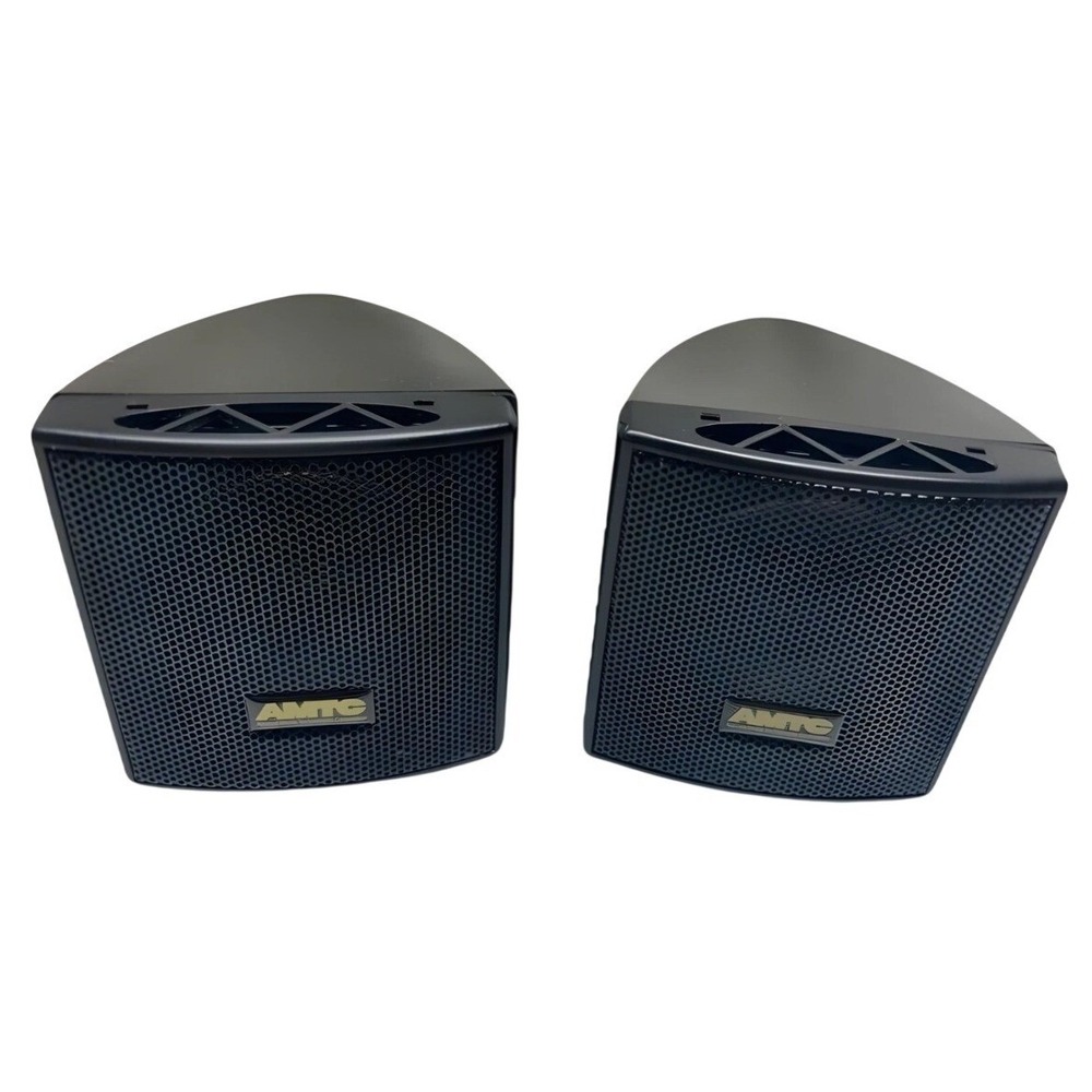 Pair of AMTC EQ-SPKS3B 3-inch Surface Mount Speaker 70V Quick-Connect, Black